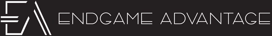 A black and white logo of game